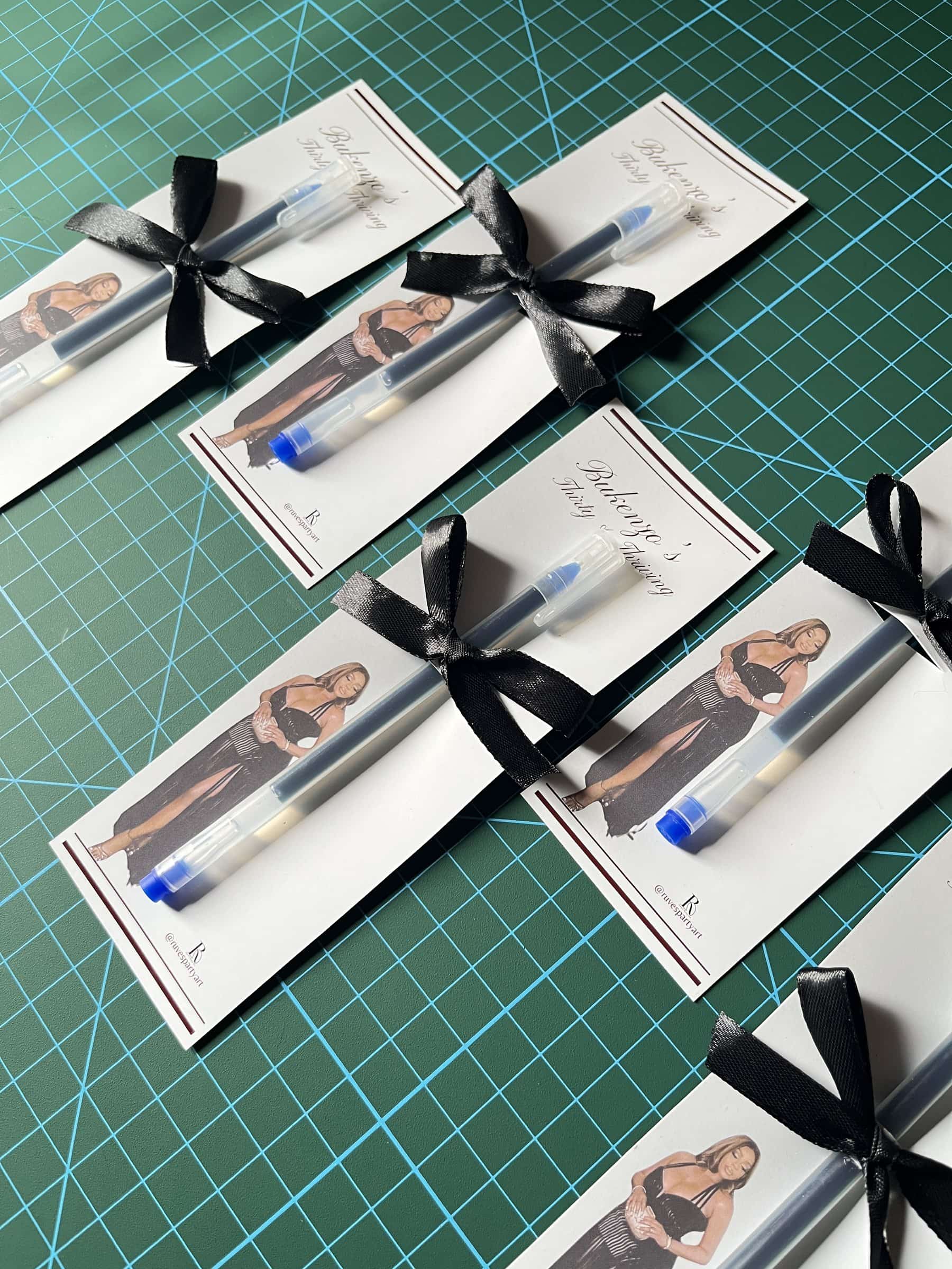 Bespoke stationery and ribboned favours