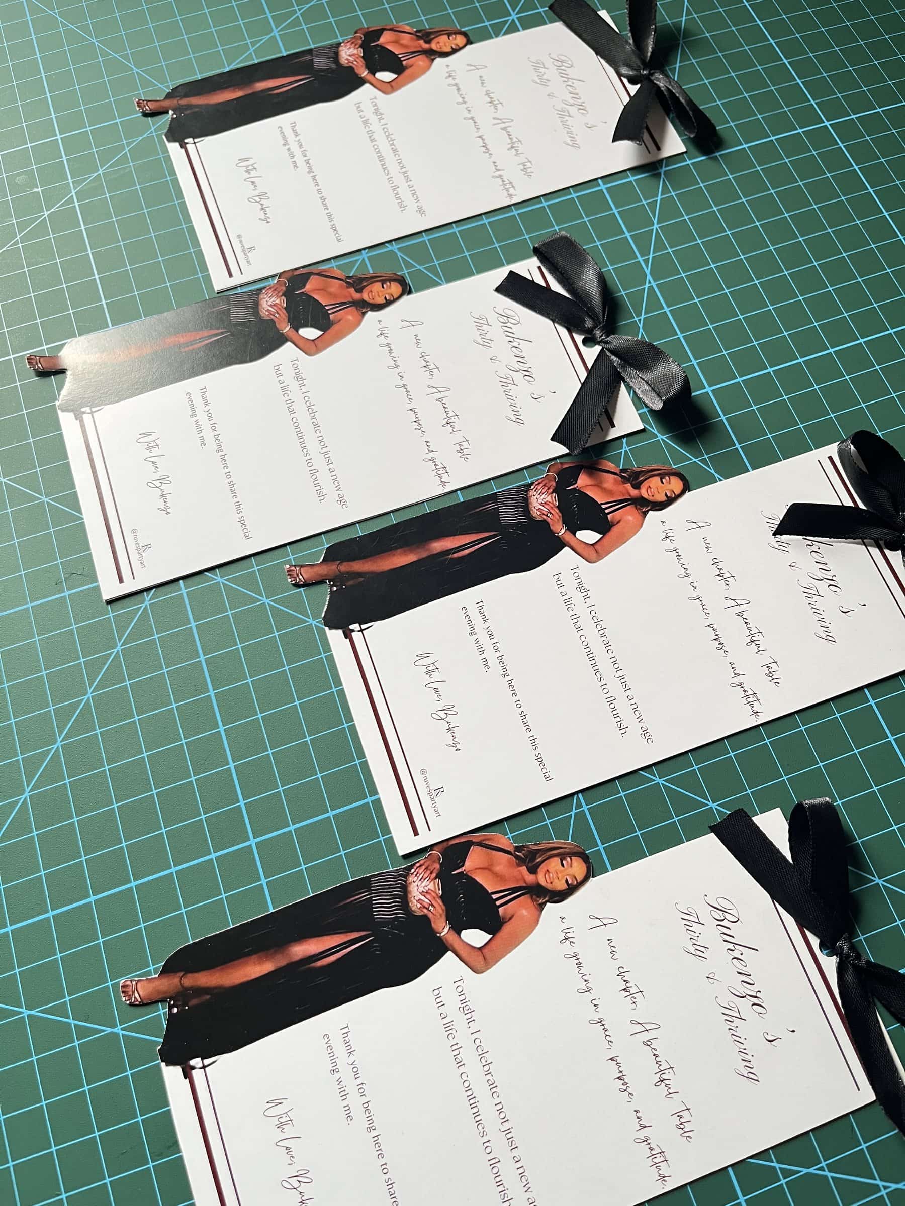 Editorial invitation suite with satin ribbon